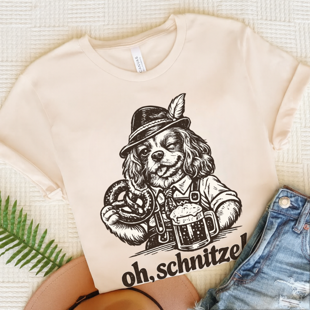 Cavalier King Germany Schnitzel Unisex TShirt Natural