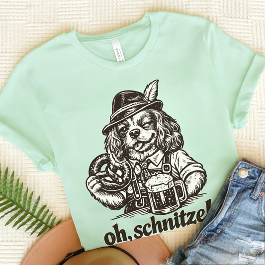 Cavalier King Germany Schnitzel Unisex TShirt Heather Mint