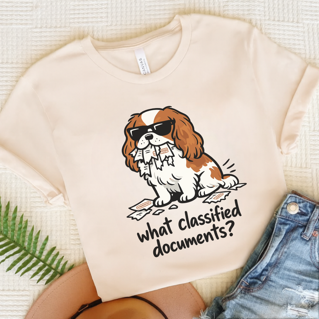 Personalized Cavalier Classified Unisex Tshirt Natural