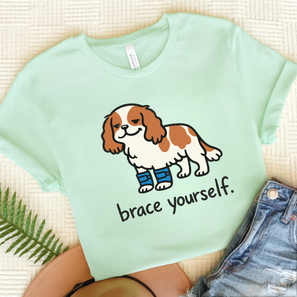 Personalized Cavalier Brace Unisex Tshirt Heather Mint