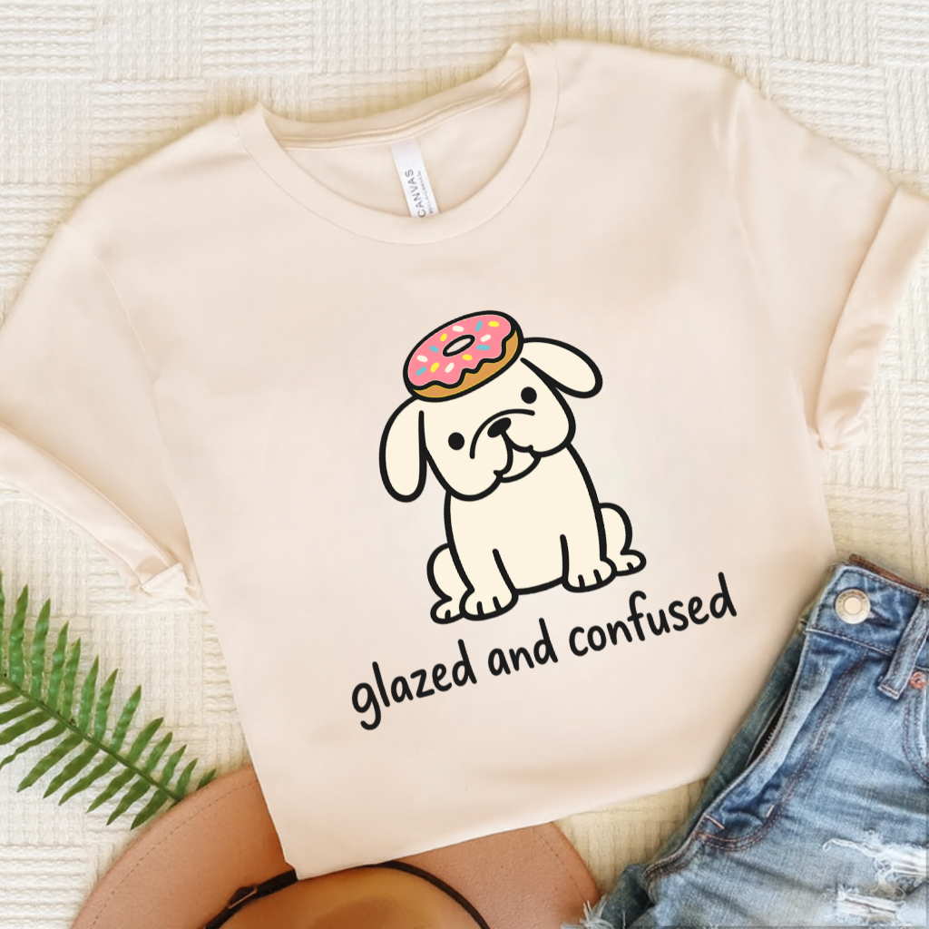 Personalized Frenchie Classified Donut Unisex Tshirt Natural
