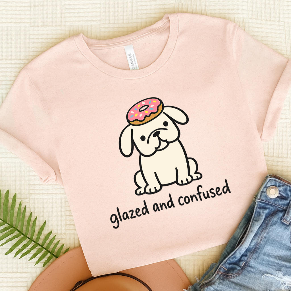 Personalized Frenchie Classified Donut Unisex Tshirt Soft Pink