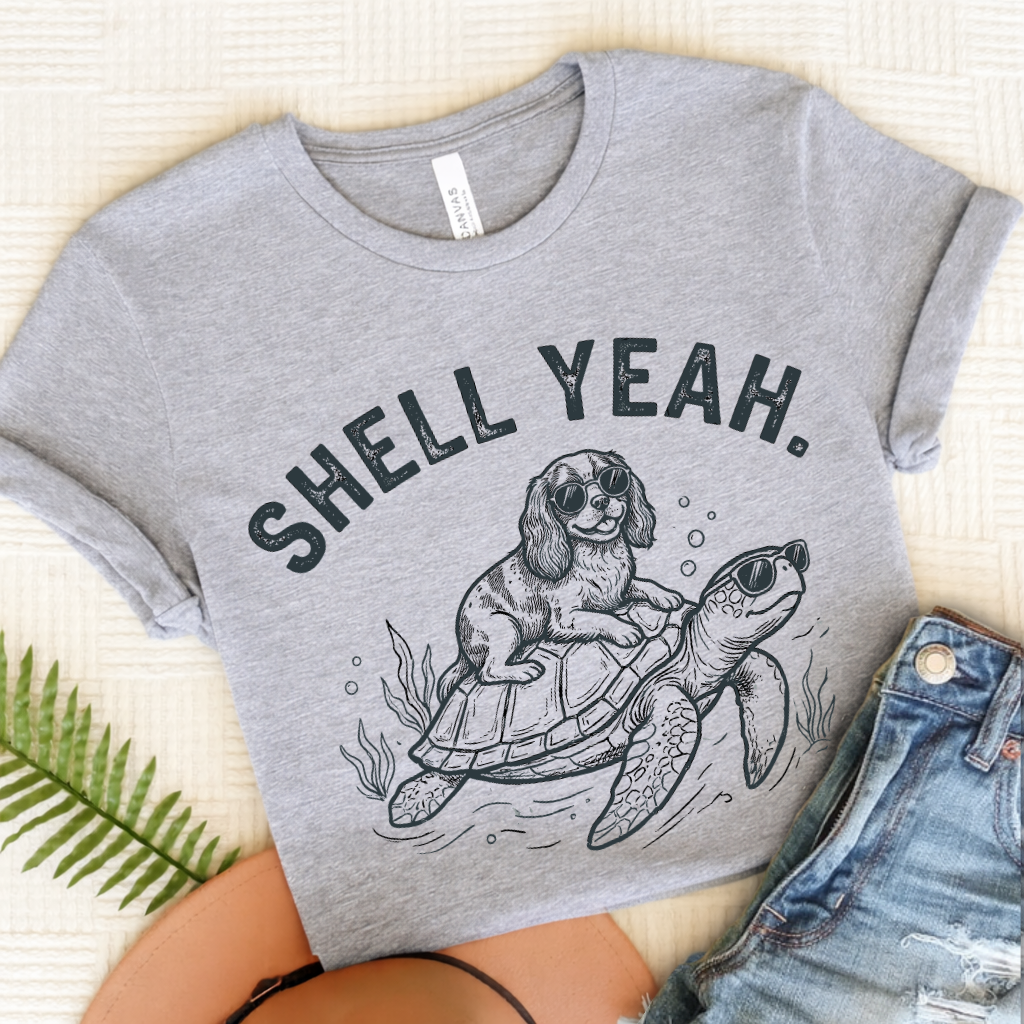 Cavalier Turtle Ocean Unisex TShirt Athletic Heather