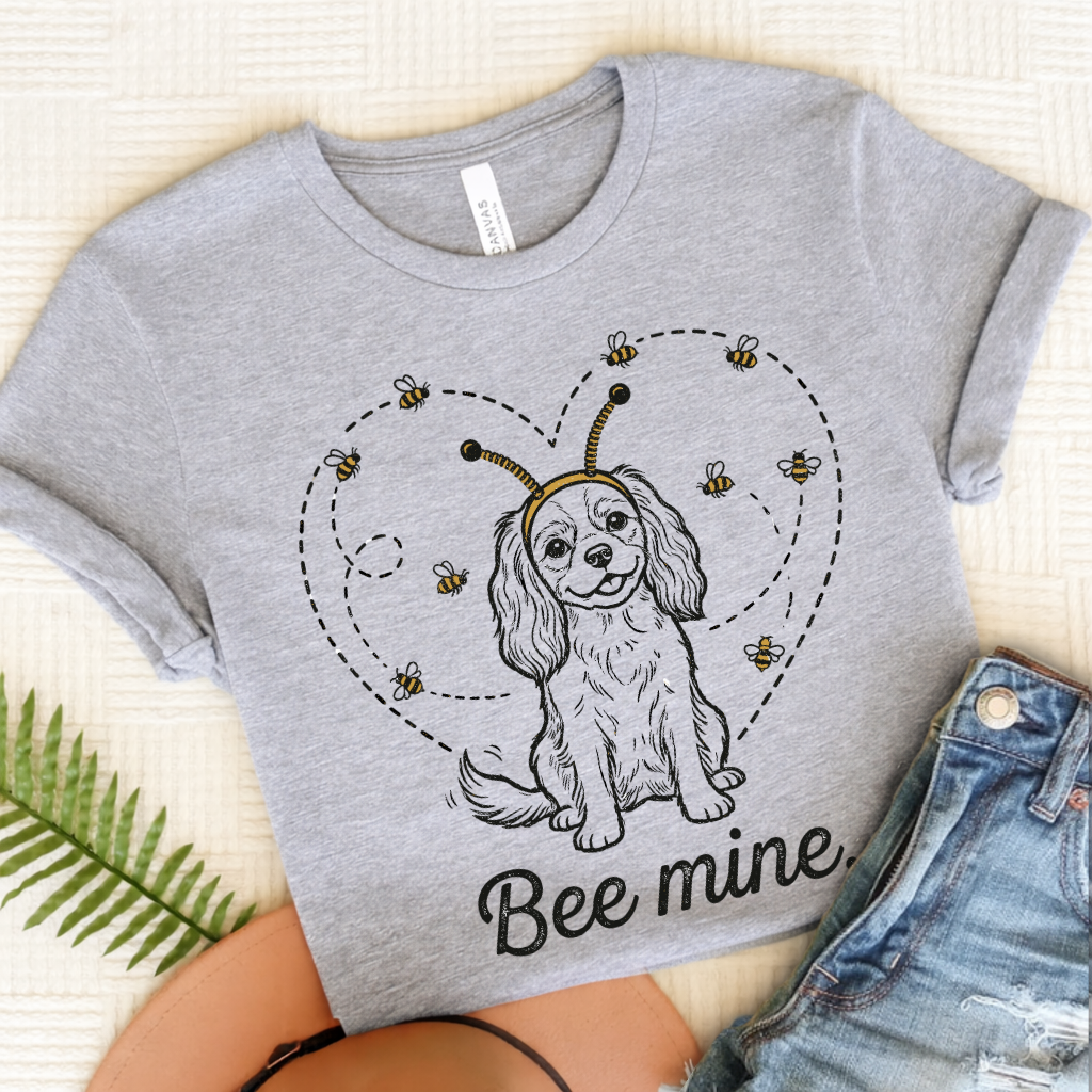 Cavalier Bee Mine Garden Unisex TShirt Athletic Heather