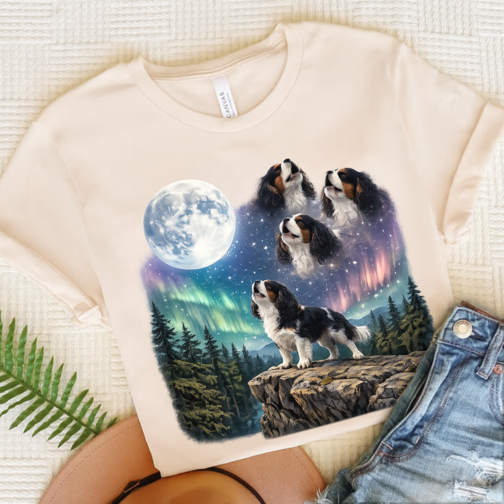 Personalized Cavalier Galaxy Unisex TShirt Natural