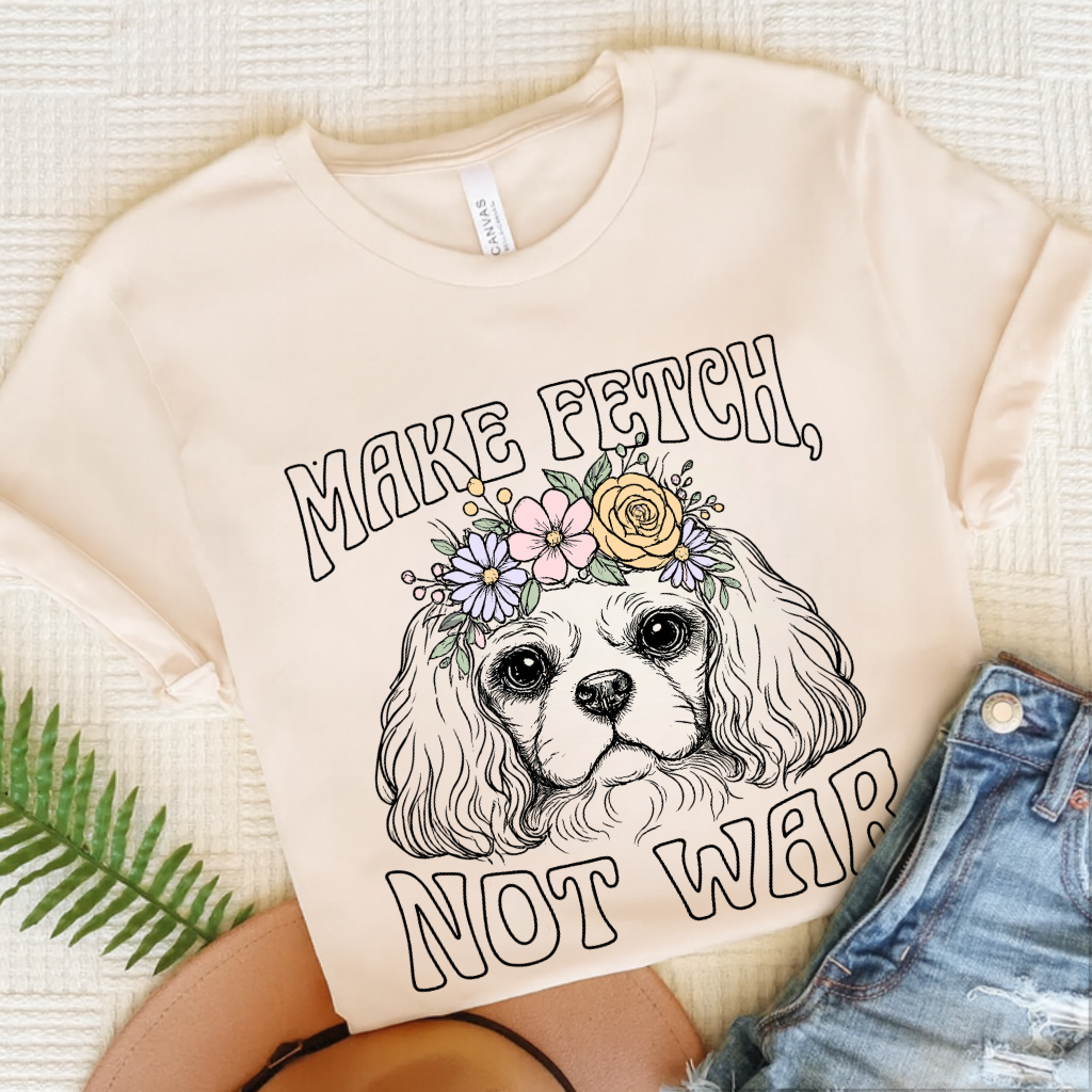 Personalized Cavalier Not War Unisex TShirt Natural