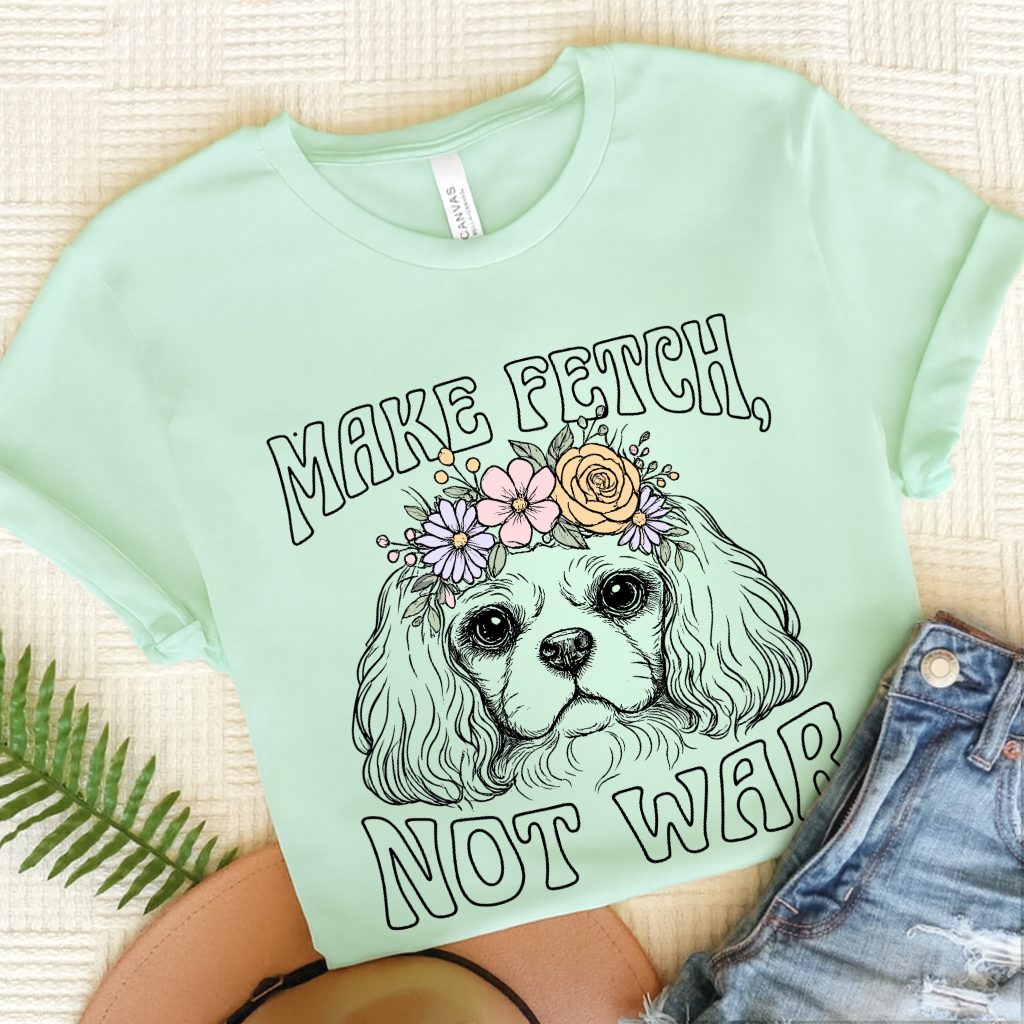 Personalized Cavalier Not War Unisex TShirt Heather Mint