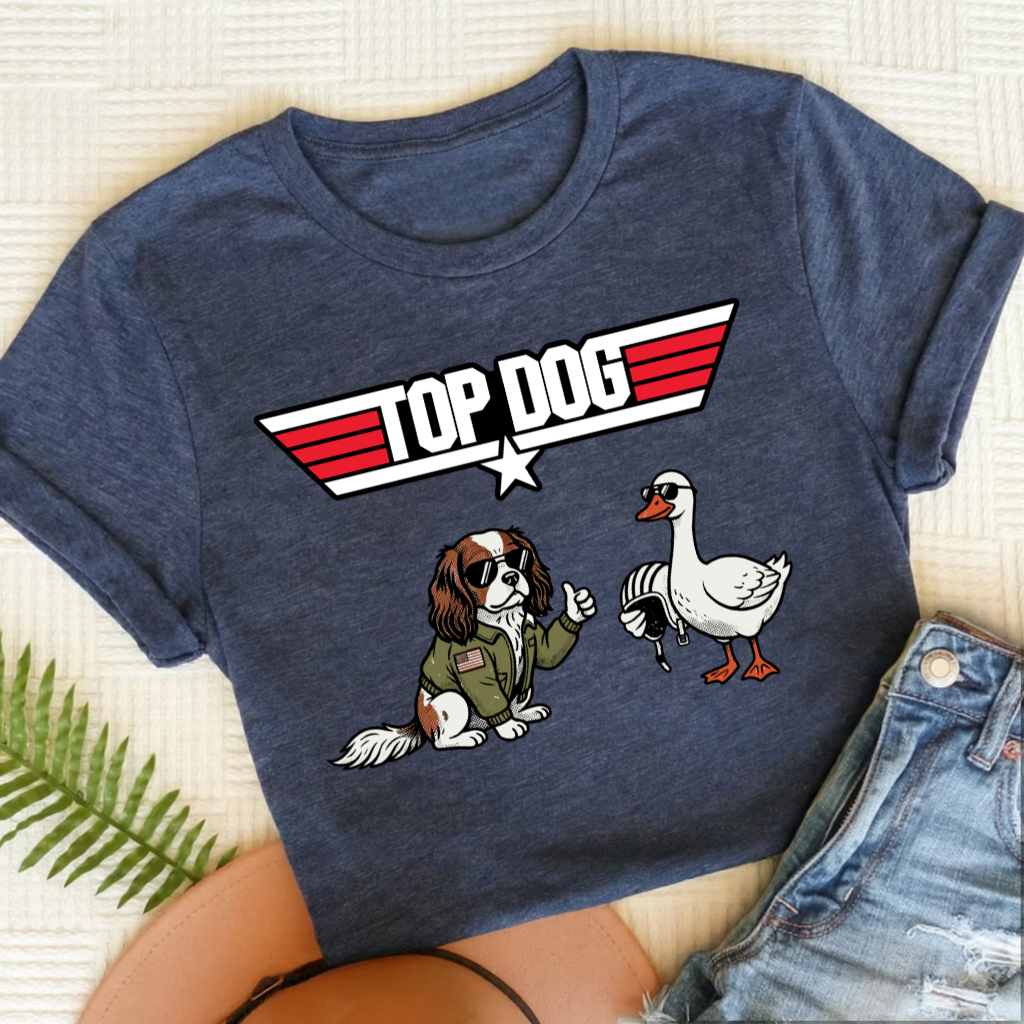 Personalized Cavalier Aviation Unisex TShirt Heather Navy
