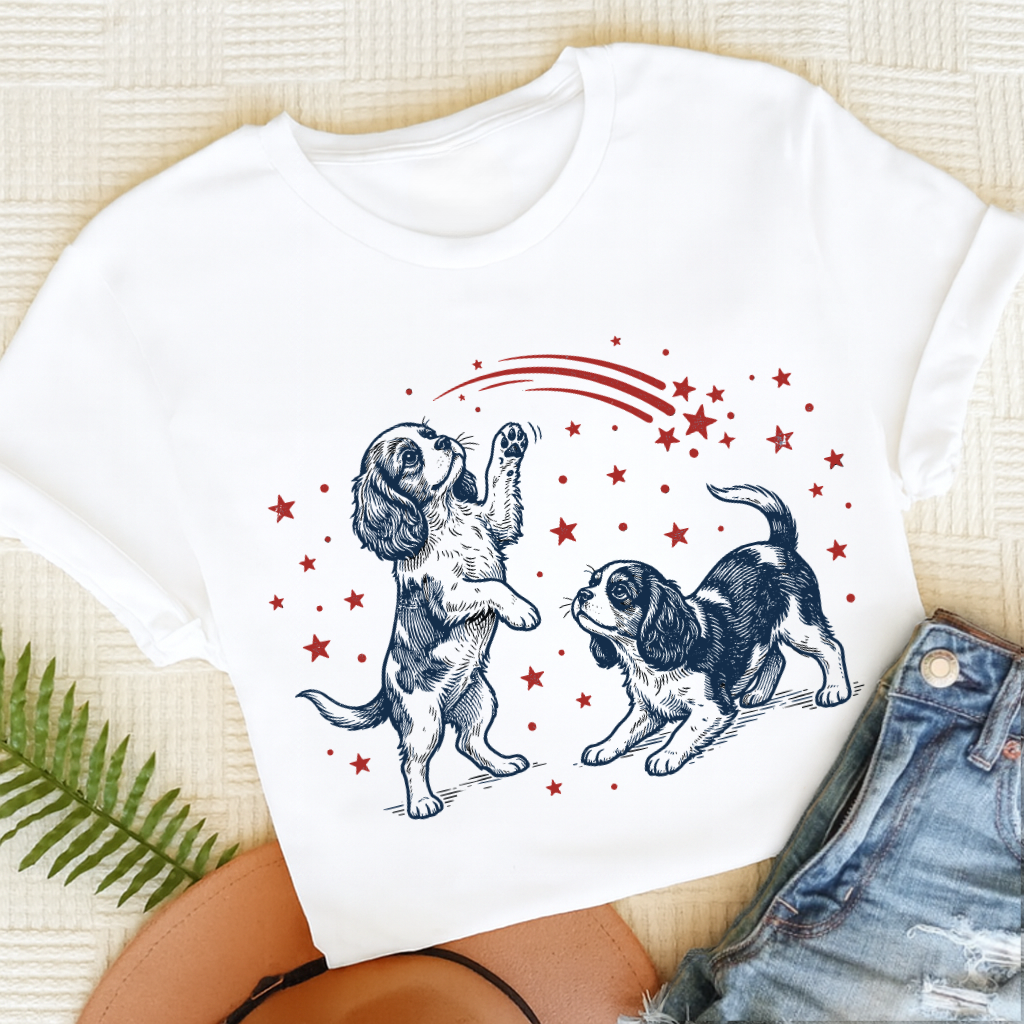Cavalier USA Stars Unisex TShirt White