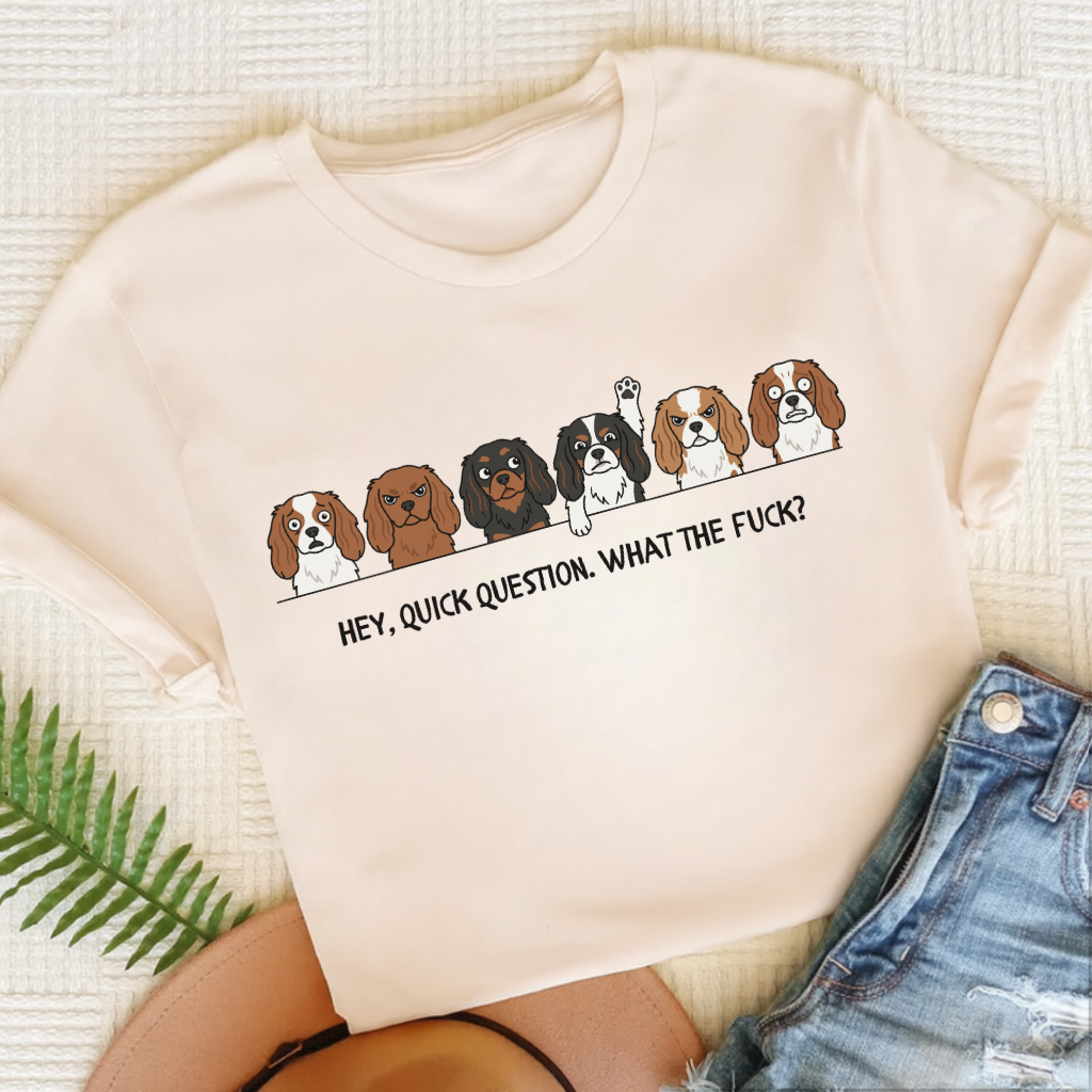Cavalier Question WTF Unisex TShirt Natural