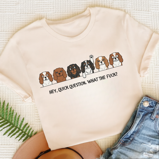 Cavalier Question WTF Unisex TShirt Natural