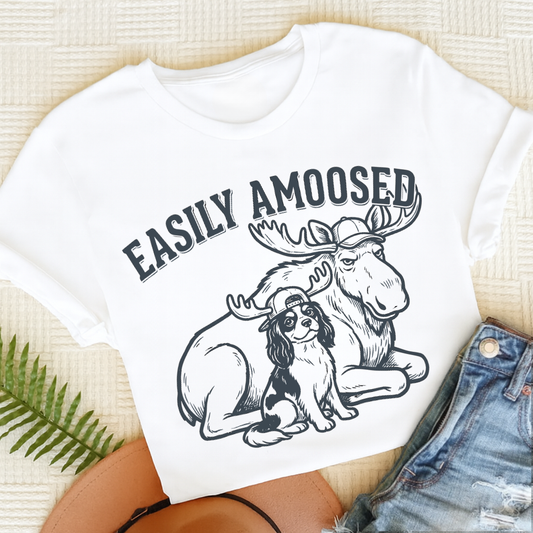 Cavalier Moose Unisex TShirt White