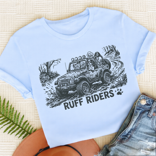 Cavalier Ruff Riders Unisex TShirt Light Blue