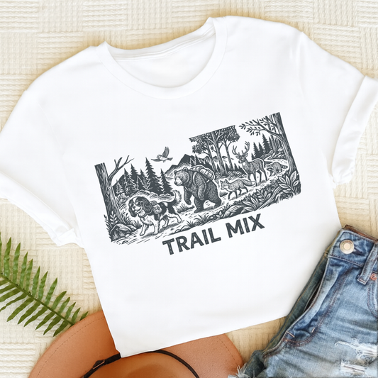 Cavalier Hiking Trail Mix Unisex TShirt White