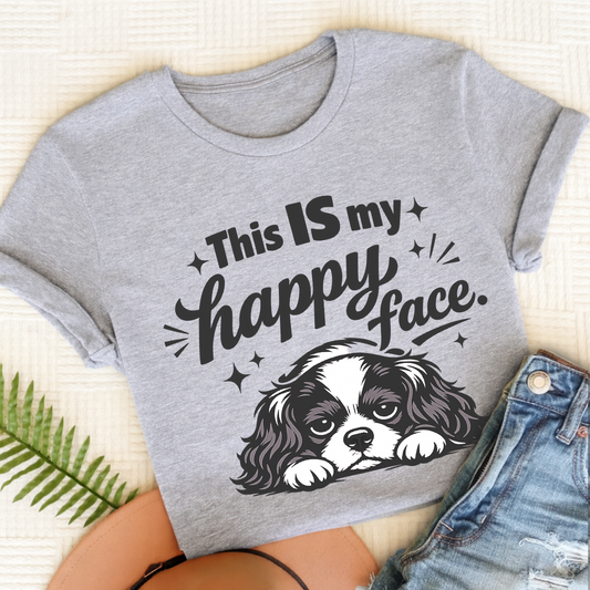 Cavalier Happy Face Unisex TShirt Sport Grey