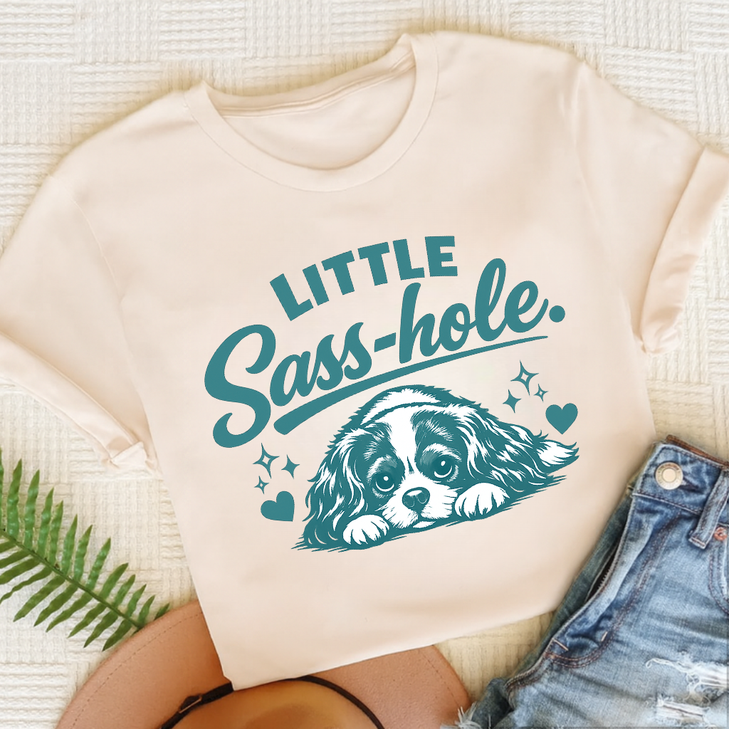 Cavalier King Charles Sass Hole Unisex TShirt Natural