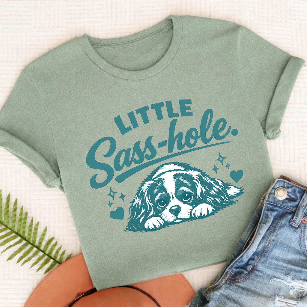Cavalier King Charles Sass Hole Unisex TShirt Comfort Colors Bay