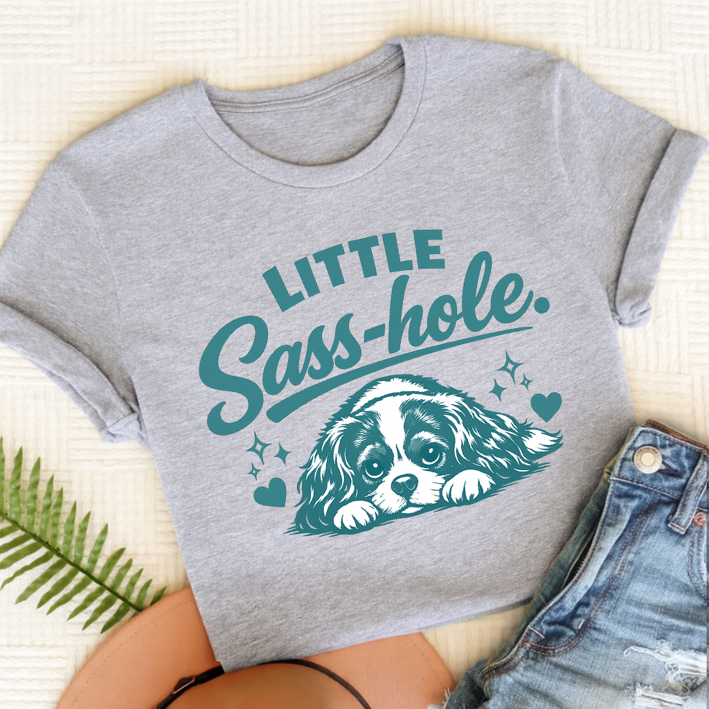 Cavalier King Charles Sass Hole Unisex TShirt Sport Grey