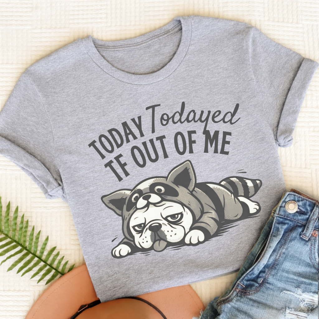 Frenchie Todayed TF Snark Unisex TShirt Sport Grey