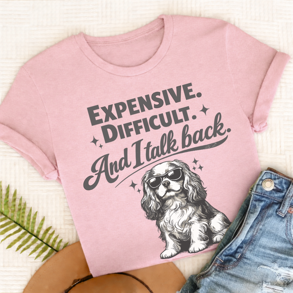 Cavalier Talk Back Snark Unisex TShirt Comfort Colors Blossom