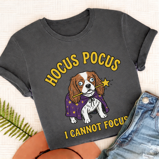 Personalized Cavalier Hocus Pocus Unisex TShirt Comfort Colors Pepper