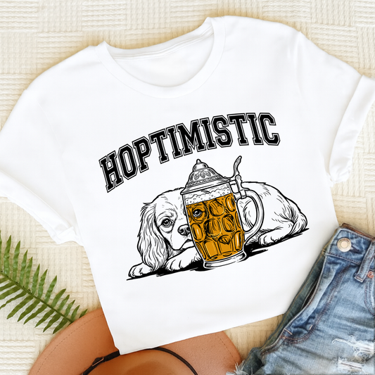 Cavalier Hoptimistic Beer Unisex TShirt White
