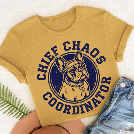 French Bulldog Gym Sports Coach Unisex TShirt Comfort Colors Mustard