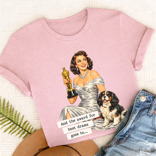 Personalized Cavalier Award for Best Drama Unisex TShirt Comfort Colors Blossom