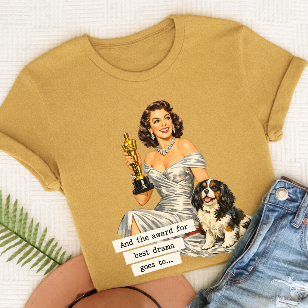 Personalized Cavalier Award for Best Drama Unisex TShirt Comfort Colors Mustard
