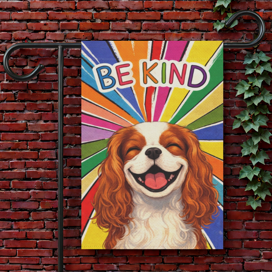 Personalized Cavalier Colorful Be Kind Yard Flag 12'' × 18''