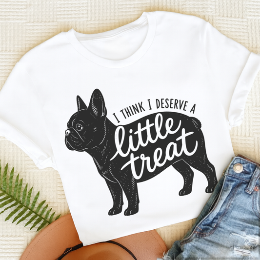 Frenchie Little Treat Unisex TShirt White