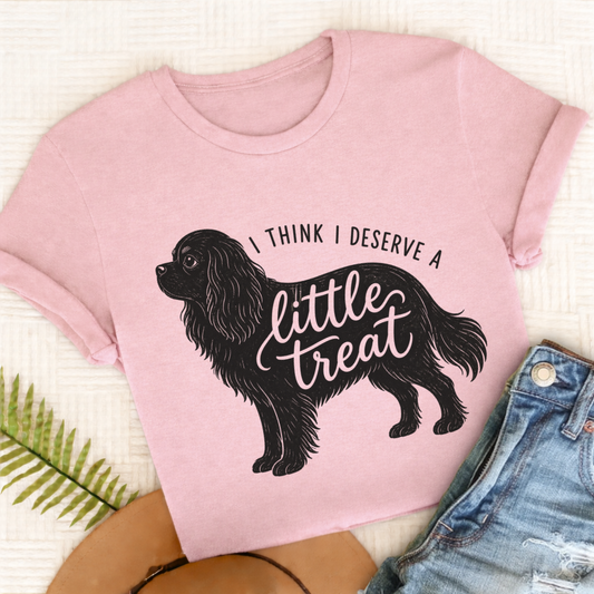 Cavalier Little Treat Unisex TShirt Comfort Colors Blossom