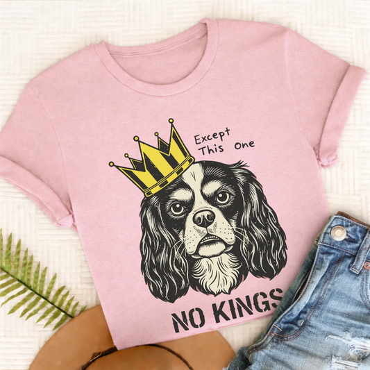 Personalized Cavalier No Kings Protest Unisex TShirt Comfort Colors Blossom