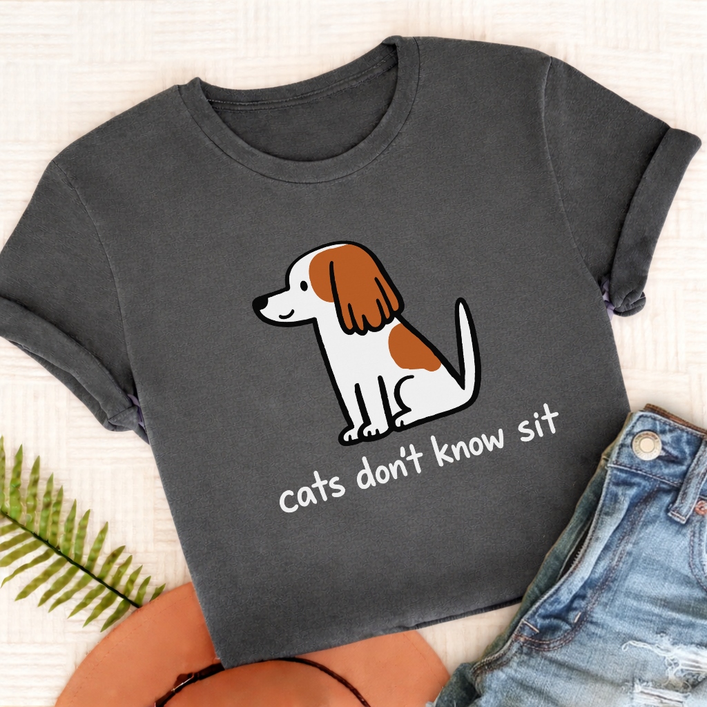 Personalized Cavalier Funny Cats Don't Know Unisex TShirt Comfort Colors Pepper