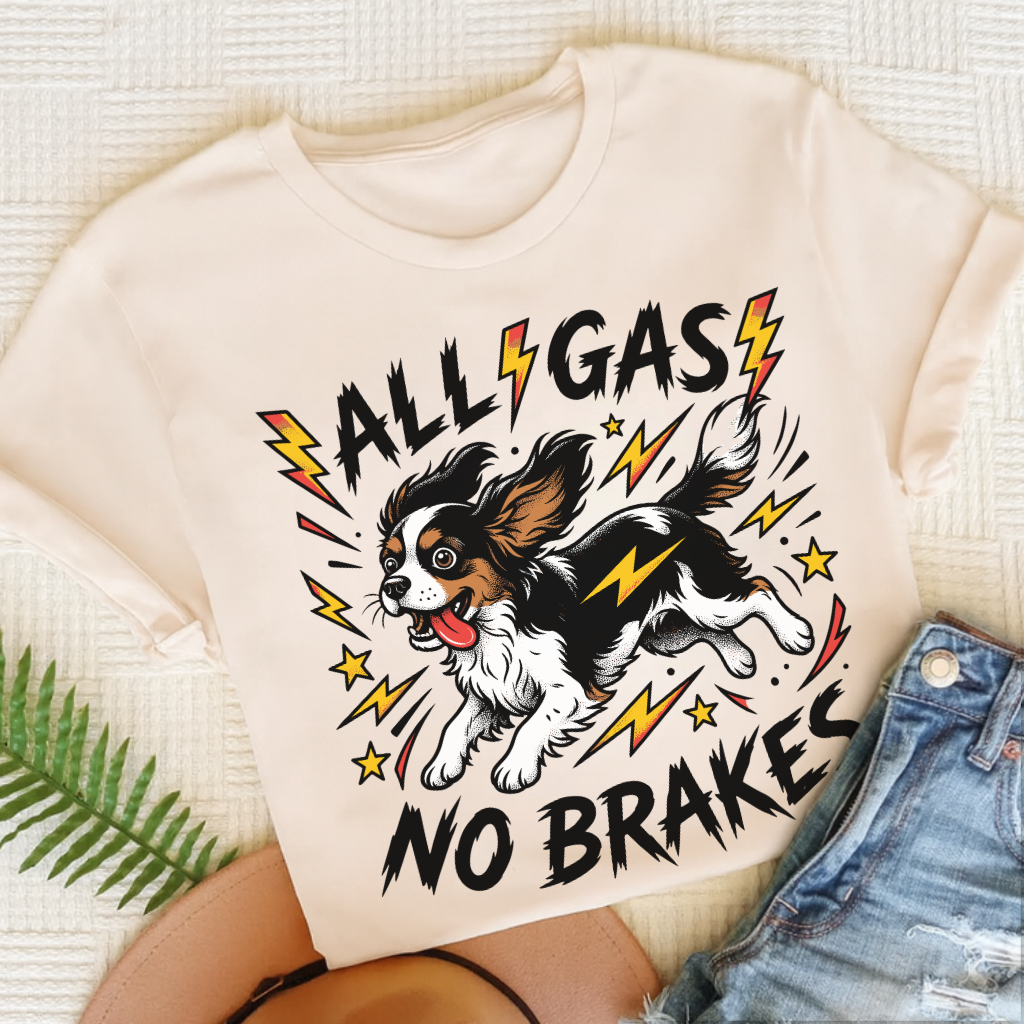 Custom Cavalier Zoomies Funny Unisex TShirt Natural