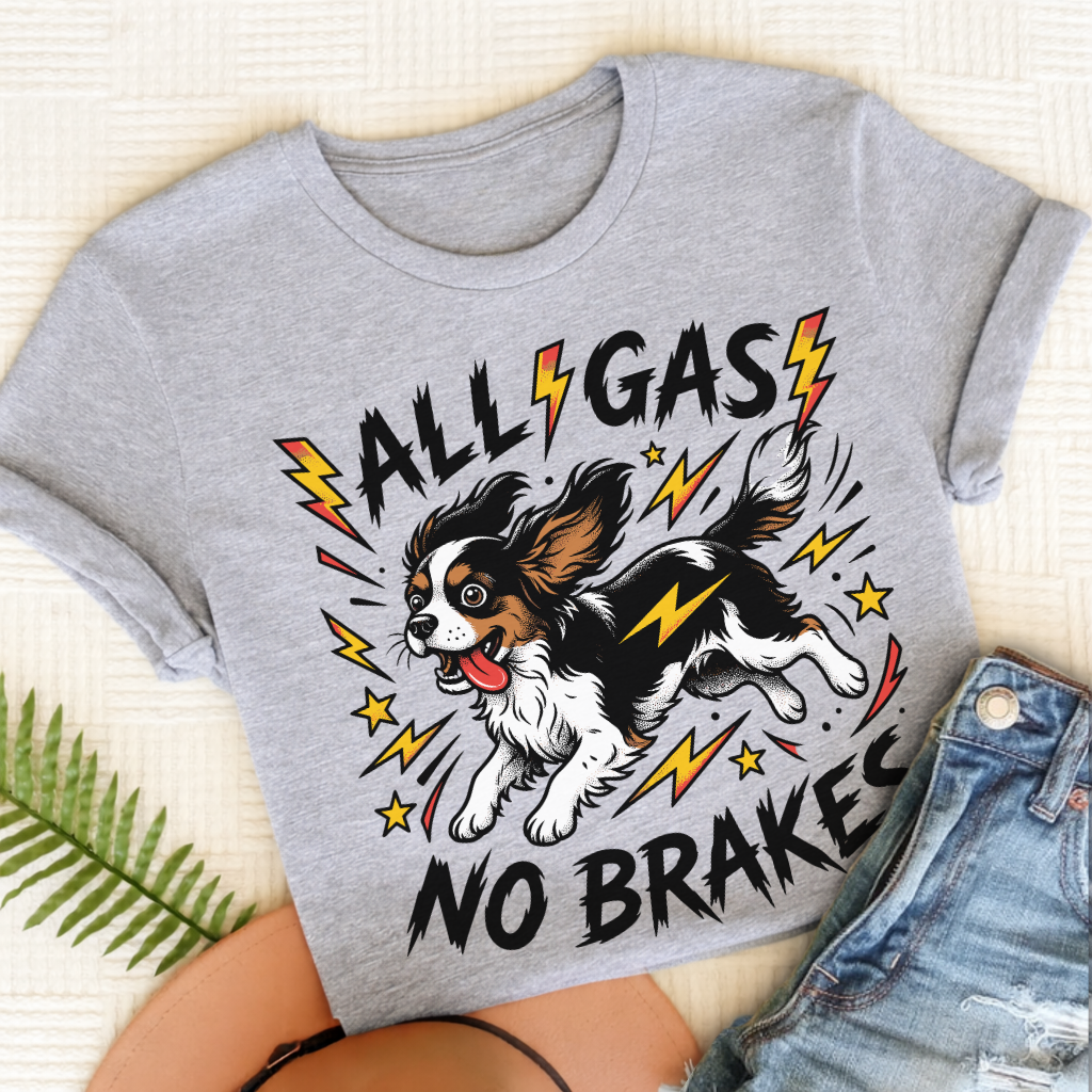Custom Cavalier Zoomies Funny Unisex TShirt Sport Grey