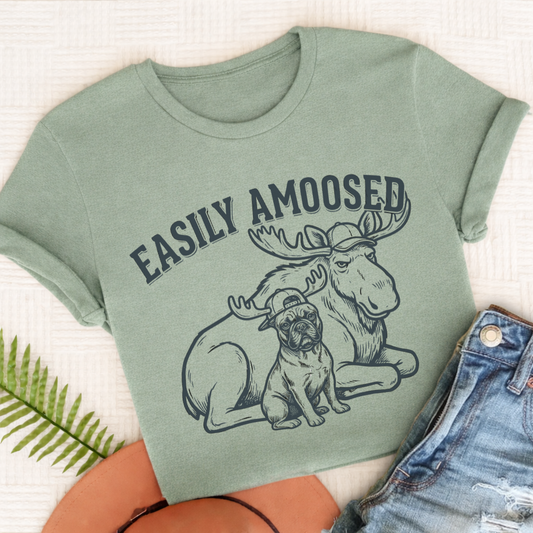 Frenchie Canada Moose Unisex TShirt Comfort Colors Bay
