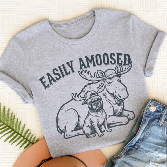 Frenchie Canada Moose Unisex TShirt Sport Grey