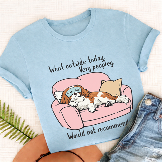Cavalier King Charles Too Peopley Unisex TShirt Comfort Colors Chambray