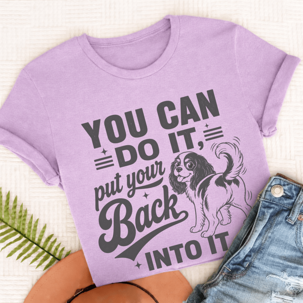 Cavalier King Charles Back Into It Unisex TShirt Comfort Colors Orchid