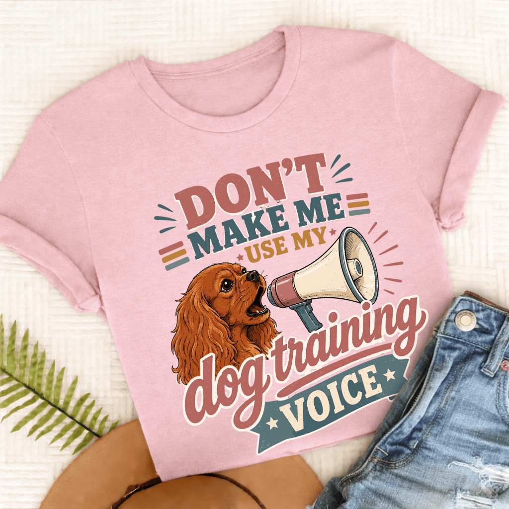 Cavalier King Charles Dog Training Voice Unisex TShirt Comfort Colors Blossom