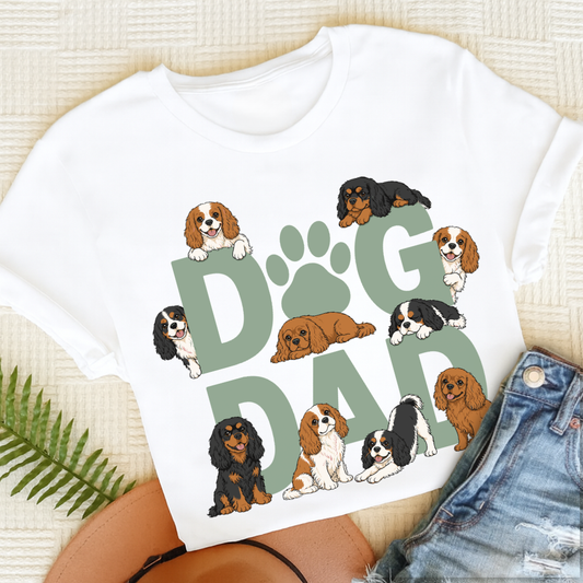 Cavalier King Charles Dog Dad Unisex TShirt White