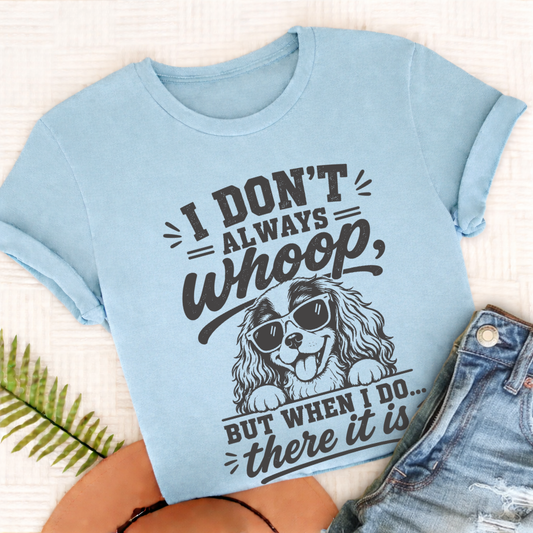 Cavalier King Charles Whoop Unisex TShirt Comfort Colors Chambray