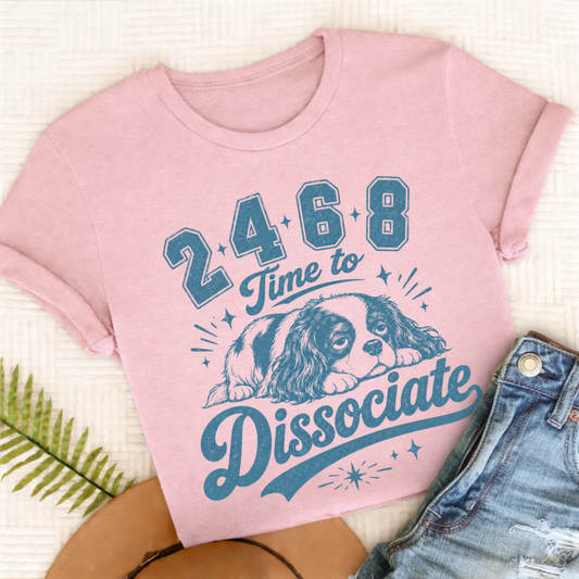 Cavalier King Charles Dissociate Unisex TShirt Comfort Colors Blossom