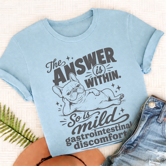 French Bulldog Gas Within Unisex TShirt Chambray