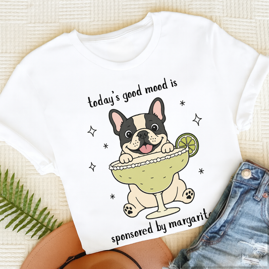 Custom Frenchie Margaritas Unisex TShirt White