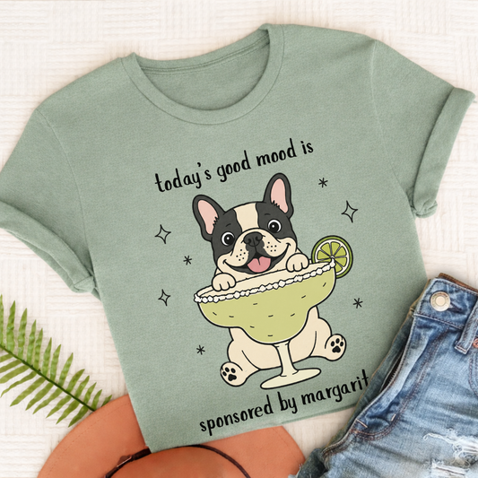 Custom Frenchie Margaritas Unisex TShirt Bay