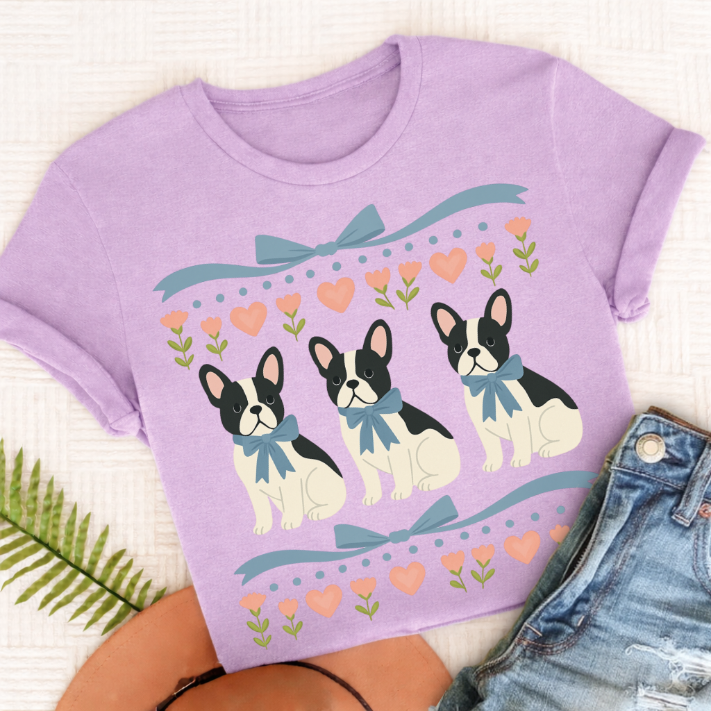 Custom French Bulldog Grandma Unisex TShirt Orchid