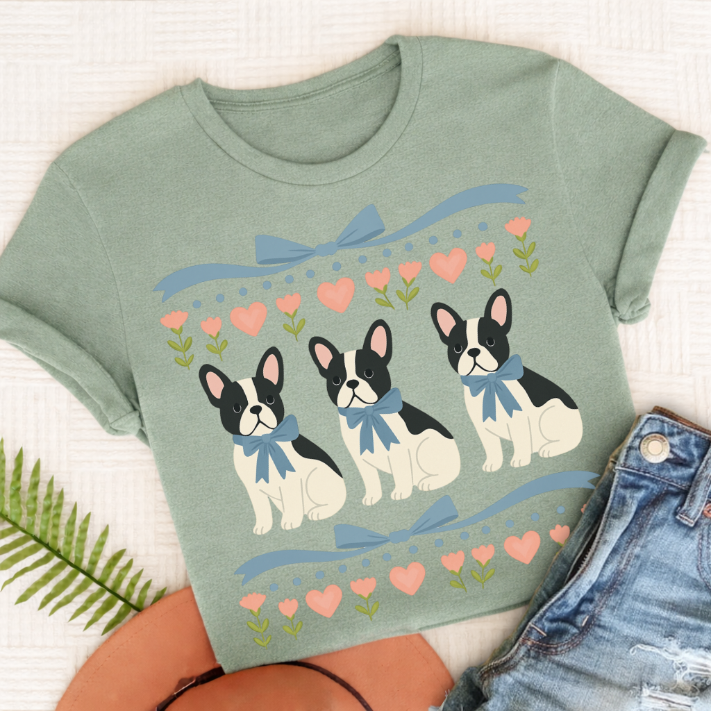 Custom French Bulldog Grandma Unisex TShirt Bay