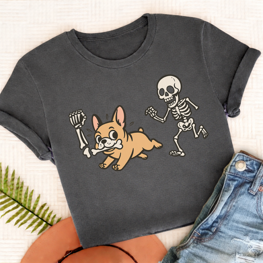 Custom French Bulldog Grave Robber Unisex TShirt Pepper